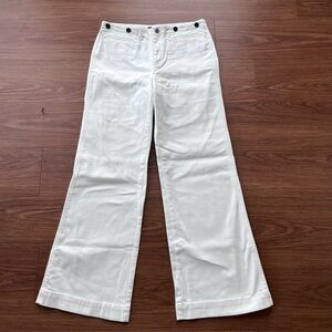 RL White Flare leg bootcut Jeans with nautical details - pristine cond. Size 8
